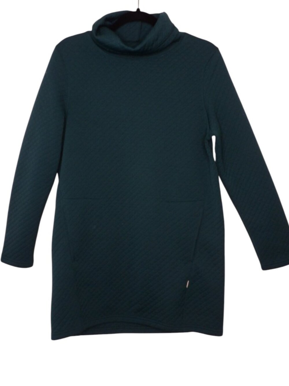 Merrell Dark Teal Tunic Dress Quilted Pockets Size Small